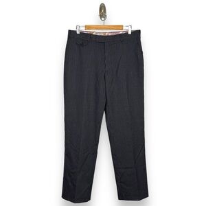 Ted Baker London Men’s Charcoal Grey Pinstripe 100% Wool Trouser Dress Pant 34L